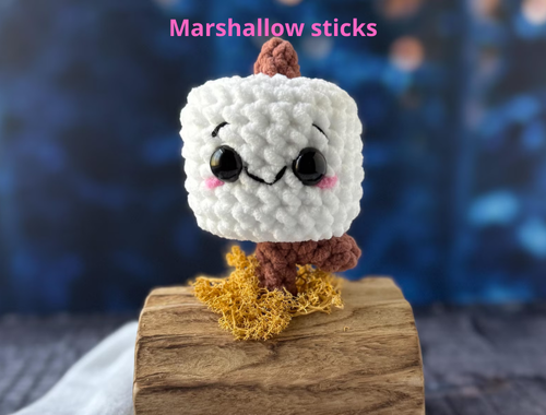 Marshmallow sticks Crochet Pattern - MarshmallowCrafts