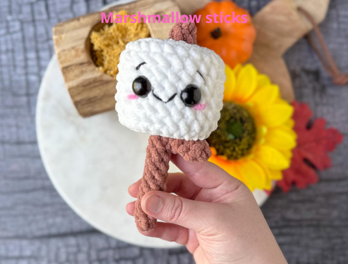 Marshmallow sticks Crochet Pattern - MarshmallowCrafts